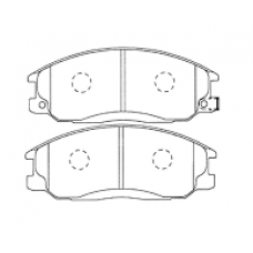 Колодки передние HYUNDAI SANTA FE (00-06), SSANGYONG ACTYON, KYRON, REXTON (KASHIYAMA)