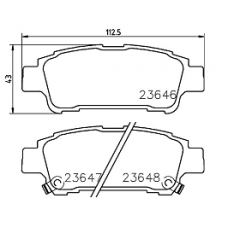 Колодки задние TOYOTA ALPHARD, ESTIMA, IPSUM, NOAH (NIBK)