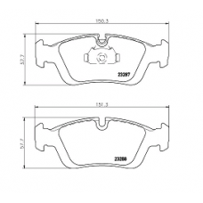 Колодки передние BMW 3 (E36, E46) (MINTEX)