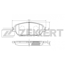 Колодки передние TOYOTA ALPHARD H1, AVALON, CAMRY V30, SOLARA (для SUMITOMO) (ZEKKERT)