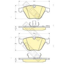 Колодки передние BMW 3 (E90-E93), 5 (E60,E61), 7 (E65,E66) (GIRLING)