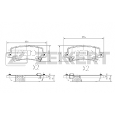 Колодки задние TOYOTA COROLLA E12 (ZEKKERT)