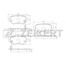 Колодки задние OPEL ASTRA G,H, MERIVA, ZAFIRA, KIA VENGA, CEED (для TRW) (ZEKKERT)