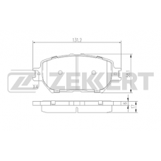 Колодки передние TOYOTA CAMRY V30, MARK, LEXUS GS (для NIBK) (ZEKKERT)