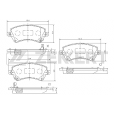 Колодки передние TOYOTA COROLLA E12 (ZEKKERT)