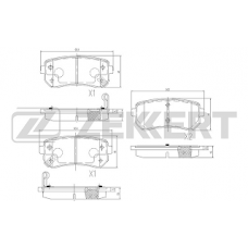 Колодки задние HYUNDAI CRETA, I30, IX35, KIA CEED, RIO 2, SPORTAGE (ZEKKERT)