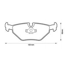 Колодки передние BMW 3 (E46), ROVER 75 (JURID)