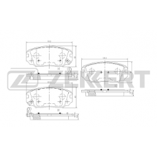 Колодки передние HYUNDAI GRANDEUR, SONATA NF (05-11) (ZEKKERT)