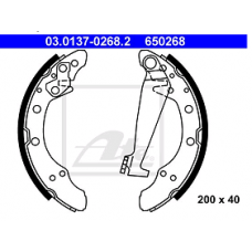 Колодки задние барабанные VAG 80, GOLF 3, PASSAT 3, SKODA FELICIA, POLO RUS (200 x 40) (ATE)