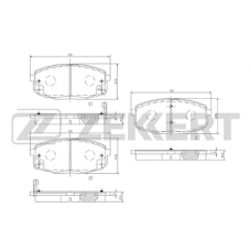 Колодки передние HYUNDAI CRETA, I30, KIA CEED, CERATO, CARENS (ZEKKERT)