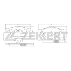 Колодки передние FORD FOCUS 2,3, C-MAX, ECOSPORT, KUGA 1, MAZDA 3, VOLVO S40 (ZEKKERT)