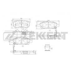 Колодки задние MITSUBISHI LANCER, OUTLANDER, CHRYSLER DODGE CALIBER, COMPASS (ZEKKERT)