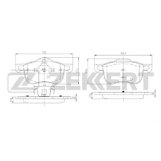 Колодки передние VOLVO S60, S80, V70 (ZEKKERT)