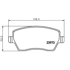 Колодки передние NISSAN MICRA K12, NOTE, RENAULT CLIO 3, LADA LARGUS, XRAY (ABS) (NISSHINBO)