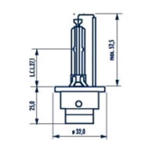 Лампа ксеноновая D4S (4300 K) (NARVA)