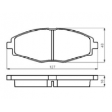 Колодки передние DAEWOO NEXIA (8V), MATIZ, LANOS (MARKON)