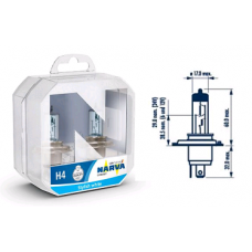 Лампа 12V H4 (60/55 W) NARVA RANGE POWER BLUE (комплект 2 шт.) (NARVA)