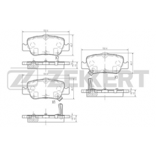 Колодки задние TOYOTA AURIS, COROLLA E15 (ZEKKERT)