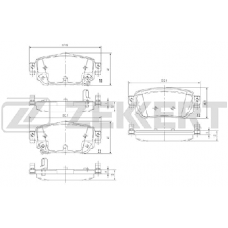 Колодки задние NISSAN QASHQAI J11, X-TRAIL T32, RENAULT KADJAR, KOLEOS 2 (ZEKKERT)