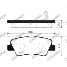 Колодки задние HYUNDAI I40, SOLARIS, TUCSON, SOUL, NF, OPTIMA, SSANGYONG NEW ACTYON (SPEEDMATE)