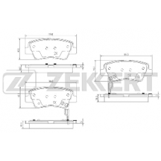 Колодки задние HYUNDAI I40, SOLARIS, TUCSON, SOUL, NF, OPTIMA, SSANGYONG NEW ACTYON (ZEKKERT)