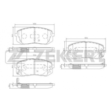 Колодки передние HYUNDAI I40, IX35, KIA CARENS, SOUL, SPORTAGE, OPTIMA (ZEKKERT)