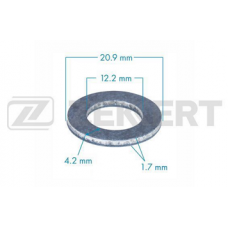 Шайба масляной пробки (12x24x2.0) BMW, PSA, TOYOTA (ZEKKERT)