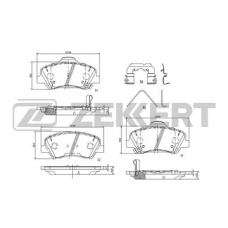 Колодки передние HYUNDAI SOLARIS, KIA RIO (17 ->) (ZEKKERT)